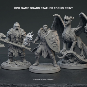 RPG Game Board Statues for 3D Print